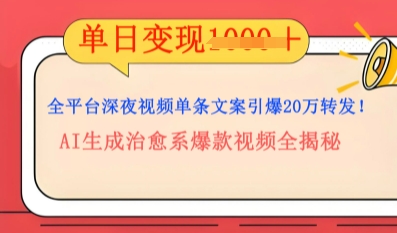 全平台深夜文案新风口：DeepSeek生成百万播放量金句，治愈系内容涨粉速度快4倍-轻创掘金社