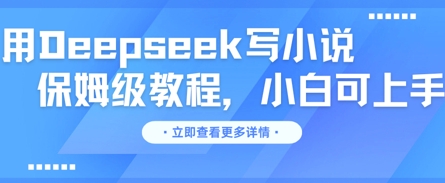 用Deepseek写小说，保姆级教程，小白可实操-轻创掘金社
