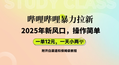 哔哩哔哩暴力拉新：2025年新风口，一单12元，一天数张(附开白渠道和保姆级教程)-轻创掘金社